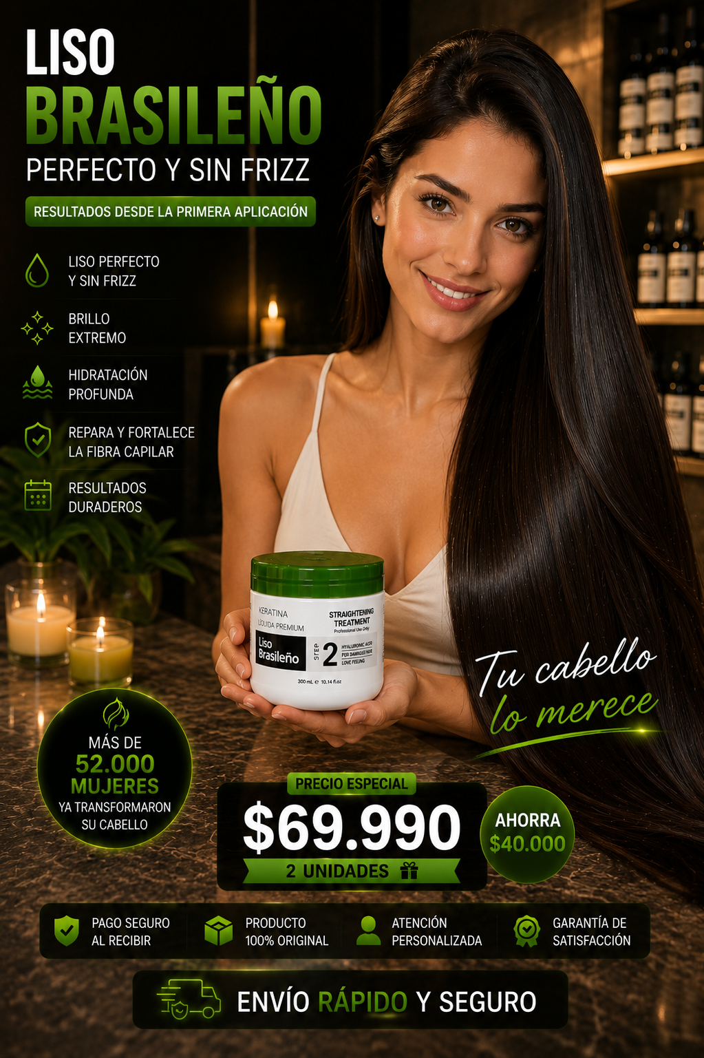 "Keratimask Liso Brasileño — Tratamiento Alisador Premium"