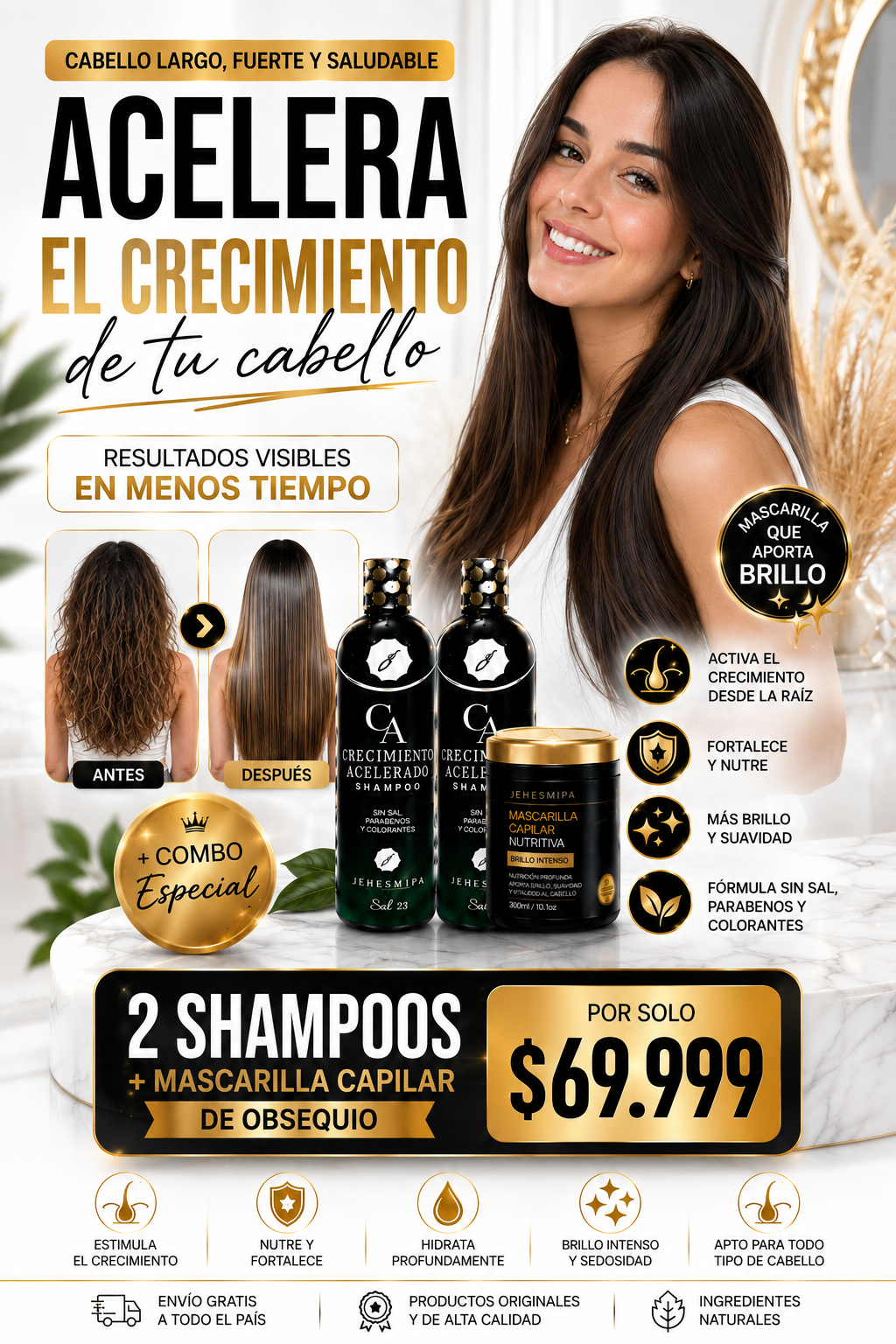 ✨SHAMPOO DE CRECIMIENTO CAPILAR PREMIUM✨